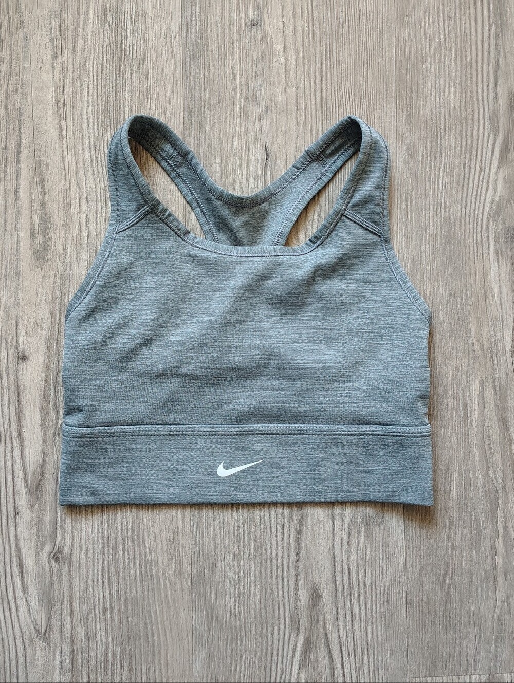 Nike Women's Gray Heather Dri-FIT Swoosh Sports Bra Size Small Activewear